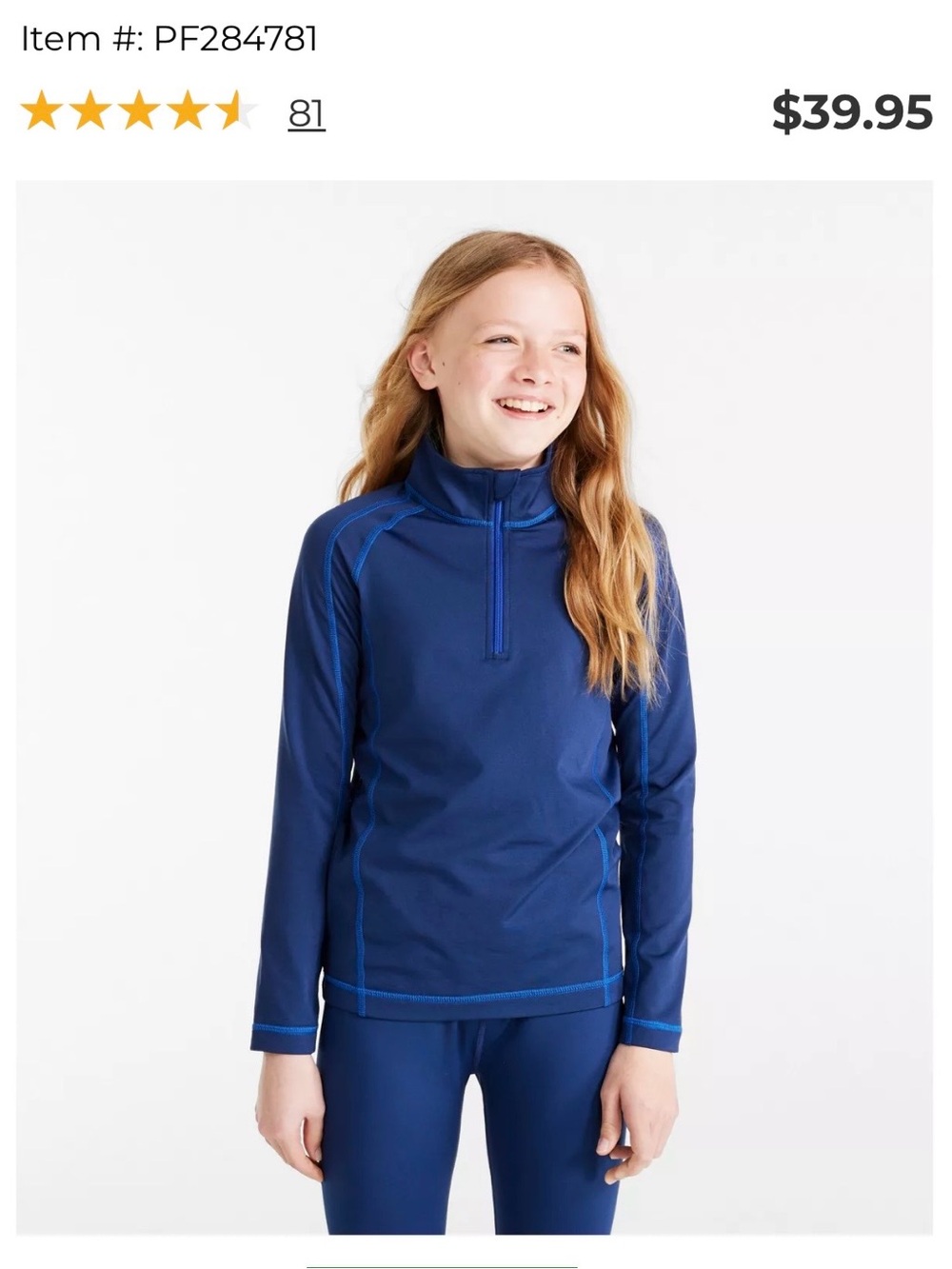 LLBean Youth Wicked Warm Expedition base layer  top

TURQUOISE- girls L 14/16